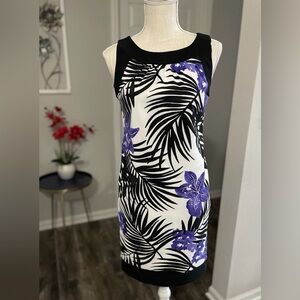 AB Studio Women’s Tropical Print Dress With Pockets Size 2